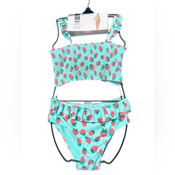 Member's Mark Other - 🍓 Girls XL (14/16) Strawberry Bikini Set – UPF 50+ Protection 🍓